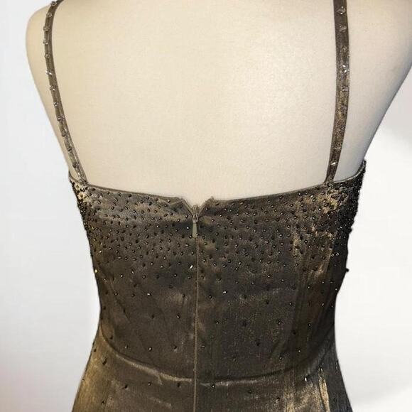 Vintage 90’s Beaded Mesh Cache Gown - Picture 5 of 8